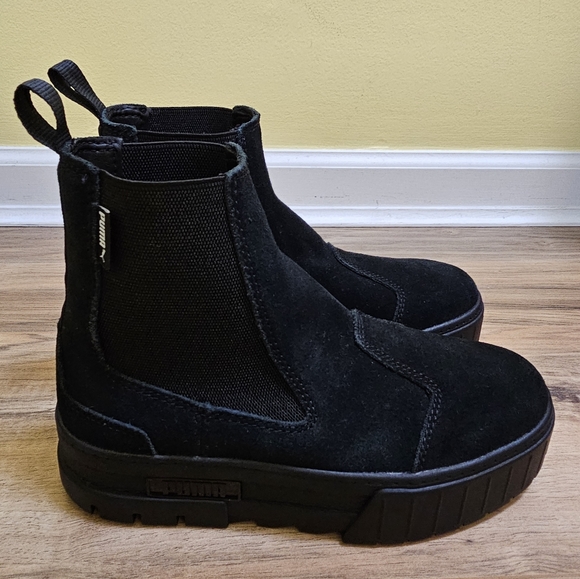 Puma Shoes - PUMA, Mayze Infuse Platform Chelsea Boot, black, size US 8